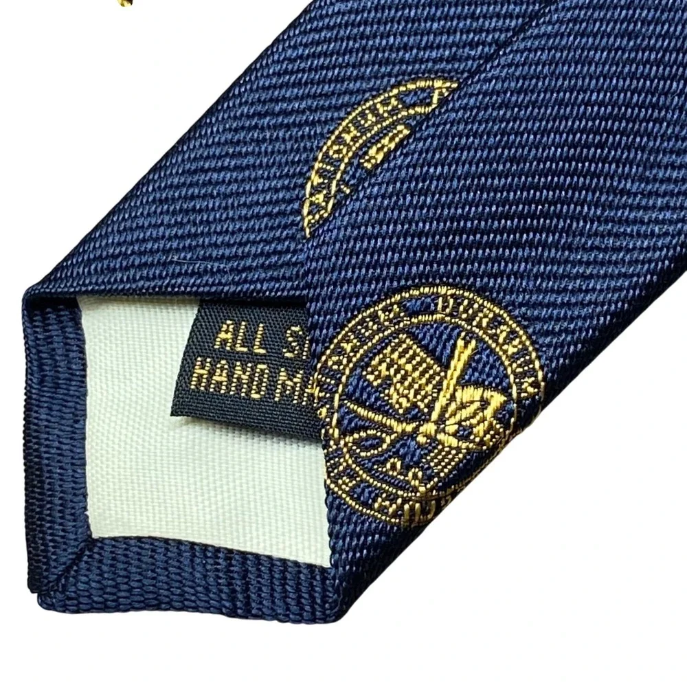 Ben Silver Durham University Silk Tie Collegium Dunelmense Castle Crested